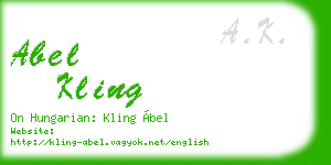 abel kling business card